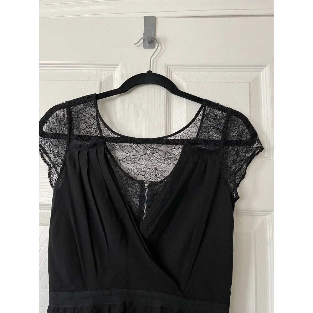 DVF Diane Von Furstenberg Holli Silk Black Dress - Size 2 - Picture 8 of 15